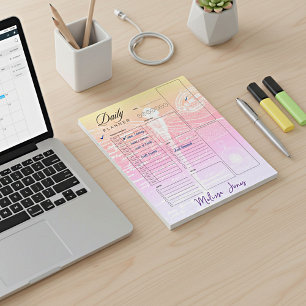 Pastel dragonfly personalised daily planner notepad