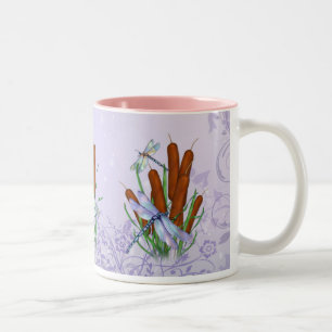 Pastel Dragonfly Two-Tone Coffee Mug