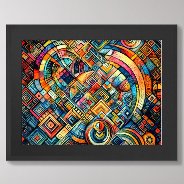 Pastel Drawing Colourful Abstract Design Poster (Creator Uploaded)