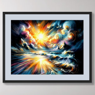 Pastel Drawing Mysterious Cosmos Poster