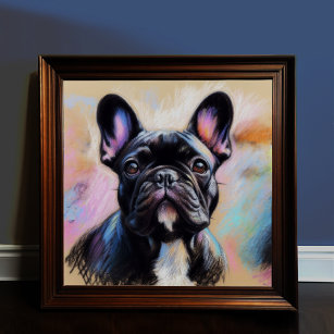 Pastel Drawing of a French Bulldog IV Poster