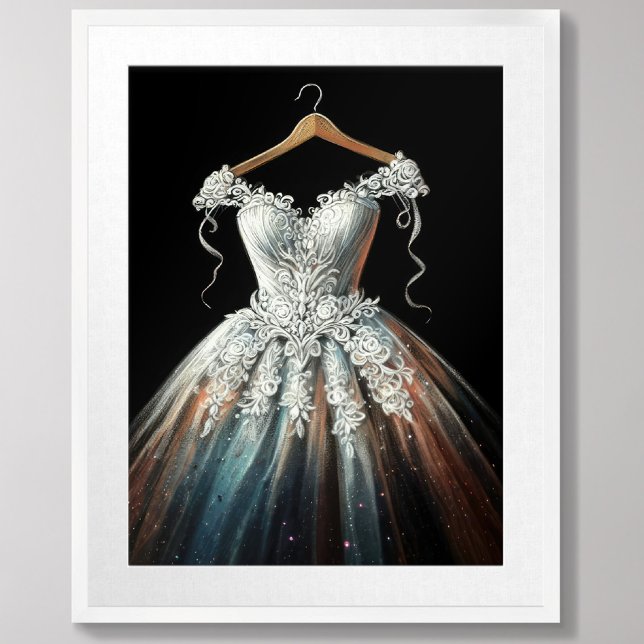 Pastel Drawing Wedding Dress on Hanger Poster (Creator Uploaded)