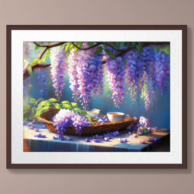 Pastel Drawing Wisteria Blooming Vine Poster (Creator Uploaded)