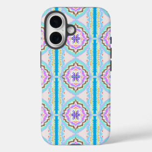 Pastel Dream Boho Geometric Kaleidoscope iPhone 16 Case