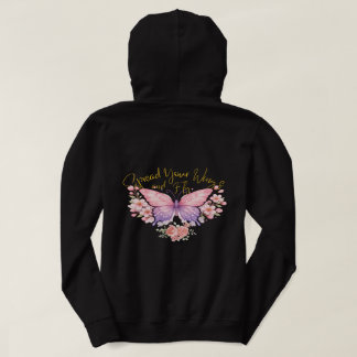 Pastel Dream Butterfly Fleece Aesthetic Floral Hoodie