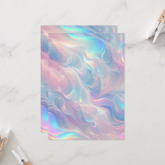 Pastel Dreamscape: Holographic Whirl Notebook Invitation