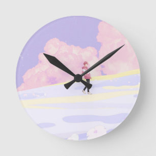 Pastel Dreamscape Walker Round Clock