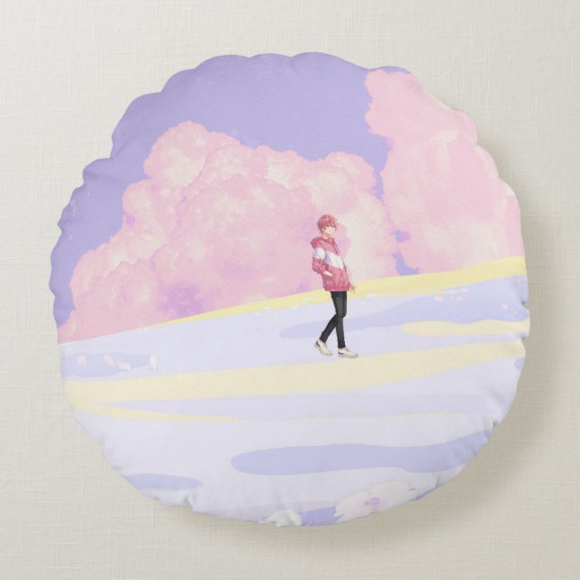 Pastel Dreamscape Walker Round Cushion (Front)