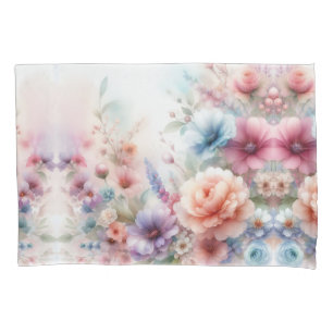 Pastel Dreamscape  Watercolor Floral  Pillowcase