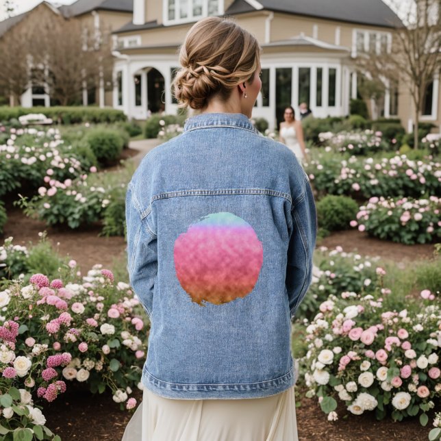 Pastel Drift Denim Jacket (Wedding Back)
