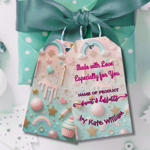 Pastel Drip Cookie and Dessert  Packaging  Gift Tags