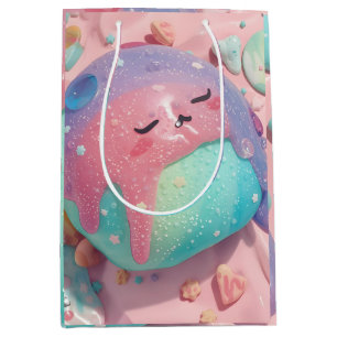 Pastel Drip Kawaii Candy Character Art Medium Gift Bag