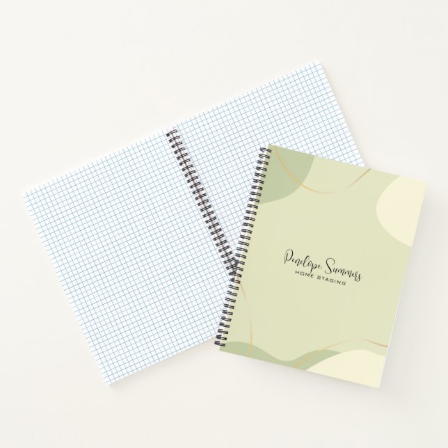 Pastel earth tone abstract organic shapes notebook (Inside)