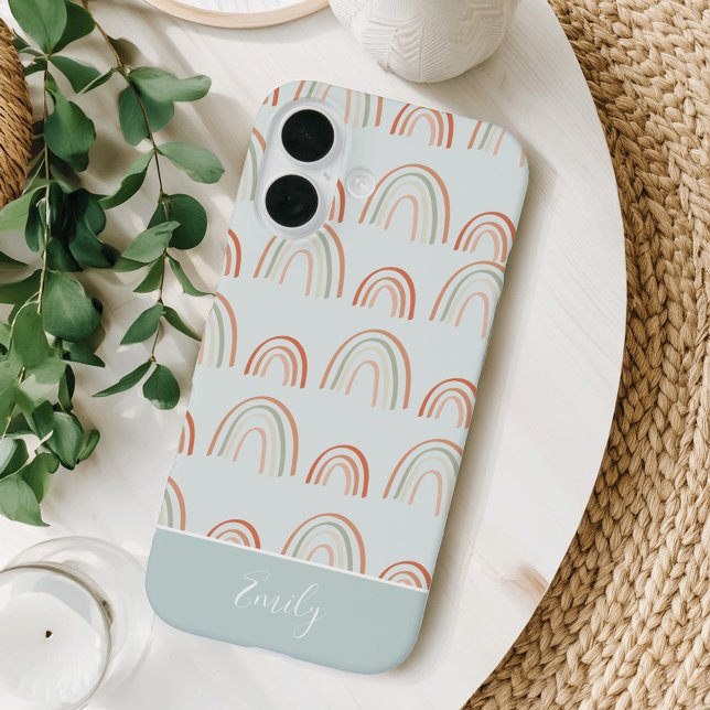 Pastel Earth Tone Boho Rainbow Pattern Case-Mate iPhone Case (Creator Uploaded)