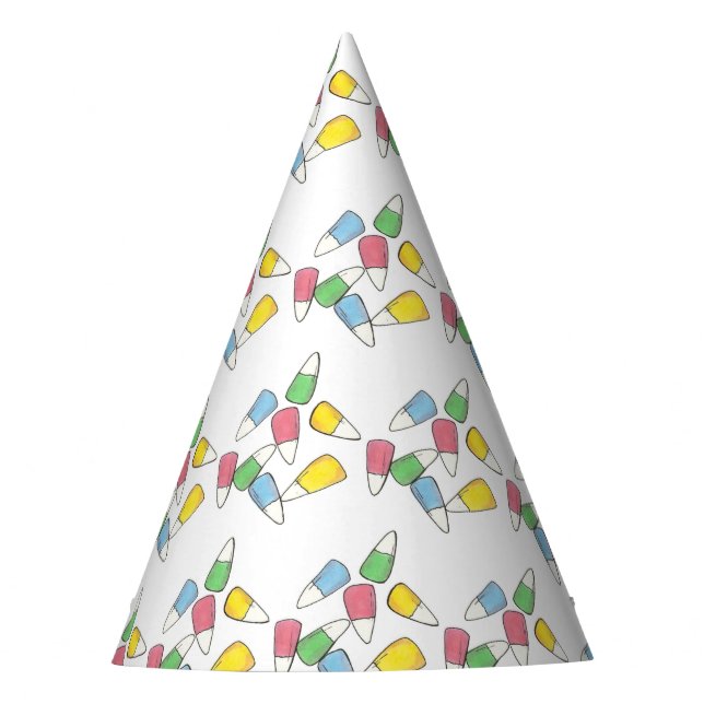Pastel Easter Basket Candy Corn Candycorn Candies Party Hat (Front)