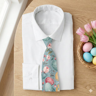 Pastel Easter Blooms Decorative Tie