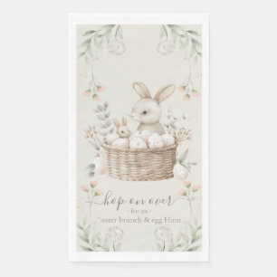 Pastel Easter Brunch & Egg Hunt Bunny Basket Eggs  Napkin