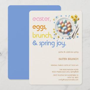 Pastel Easter Brunch Invitation   Spring Party