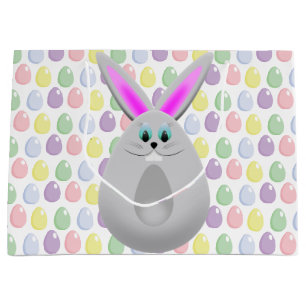 Pastel Easter Bunny Eggs Large Gift Bag