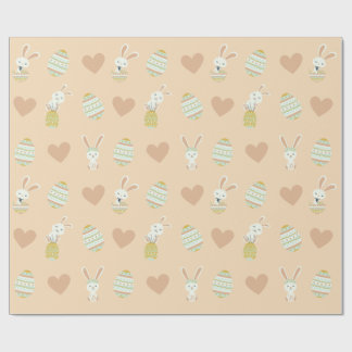 Pastel Easter Delight: Bunny & Egg Pattern Wrapping Paper