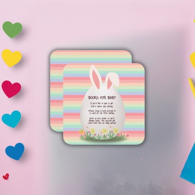 Pastel Easter Egg Bunny Baby Shower Enclosure Card (Creator Uploaded)