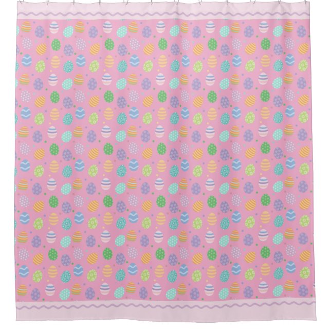 Pastel Easter Egg Shower Curtain (Front)