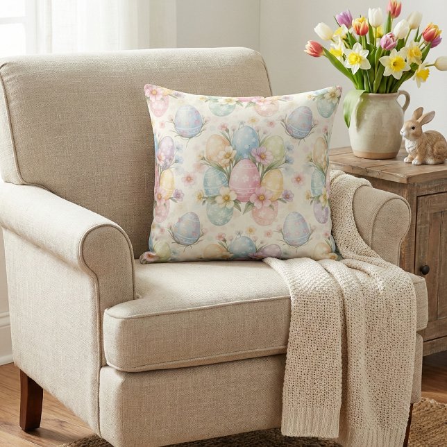 Pastel Easter Egg & Spring Blossom Cushion (Creator Uploaded)