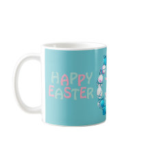 Pastel Easter Eggs & Bunny Mug