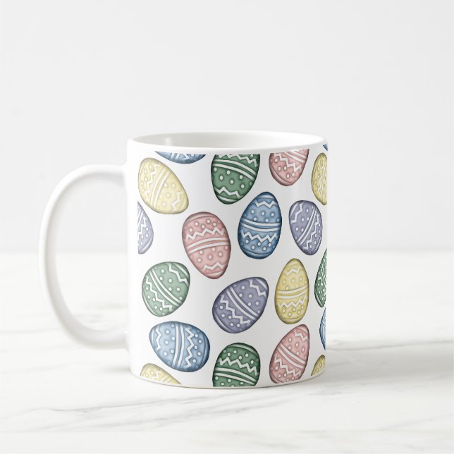 Pastel Easter Eggs Coffee Mug (Left)