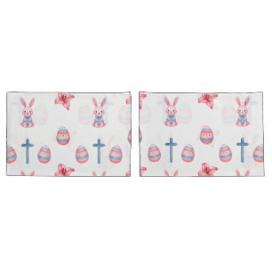 Pastel Easter Parade – Seamless Bunny Pillowcase