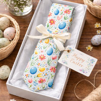 Pastel Easter-Themed with Flowers and Eggs