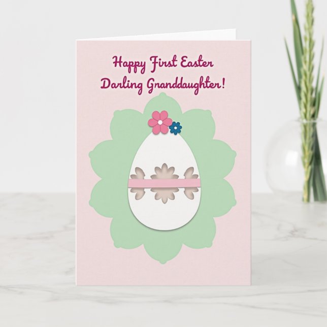 Pastel Egg First Easter Card (Front)