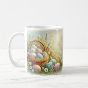Pastel Eggs and Wildflowers Coffee Mug