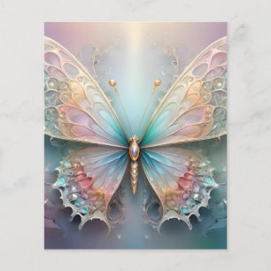 Pastel Elegant Fractal Butterfly,  Flyer