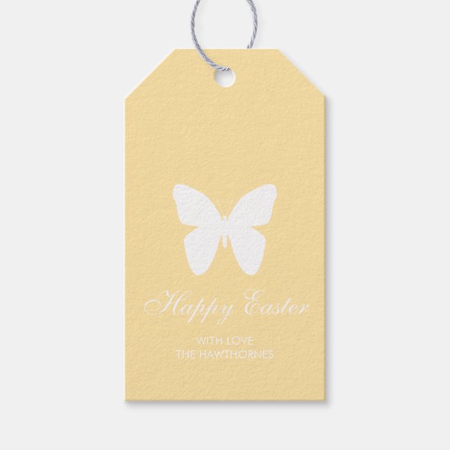 Pastel Elegant Script Easter Gift Tags (Front)