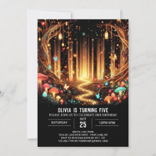 Pastel Elegant Woodland Digital Birthday Invitation