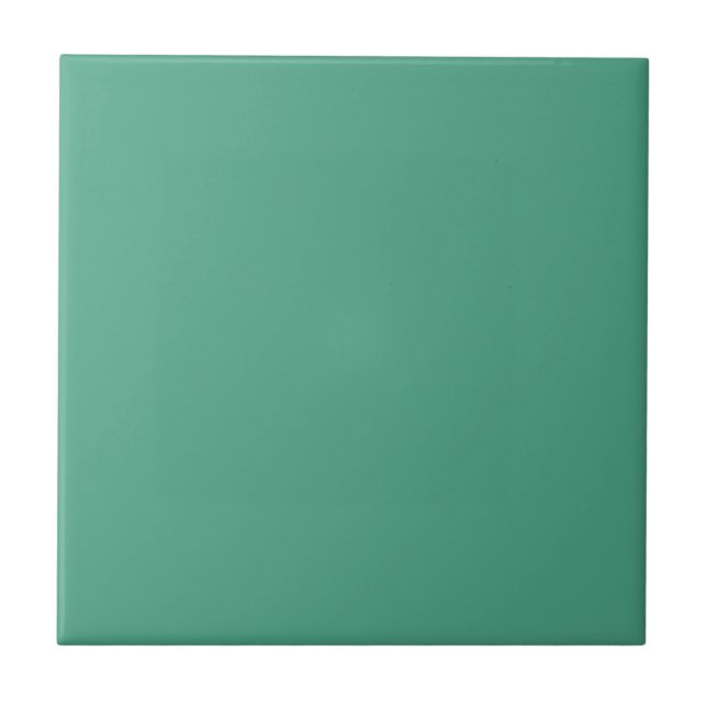 Pastel Emerald Green Solid Colour Tile (Front)