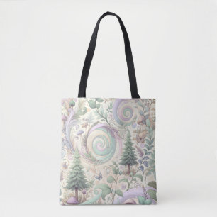 Pastel Enchanted Forest: A Cottagecore Fantasy Tote Bag