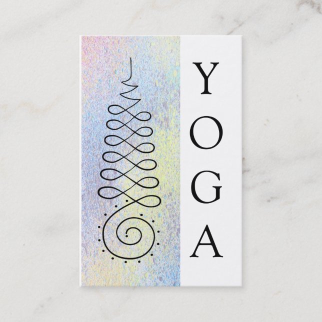 *~* Pastel Enlightenment Path Yoga Sacred Geometry Business Card (Front)