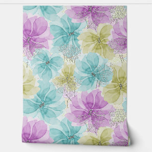 Pastel Fairy Flowers And White Baby's Breath  Wallpaper