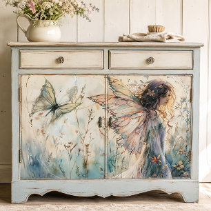 Pastel Fairy Meadow Butterfly & Floral Decoupage Tissue Paper