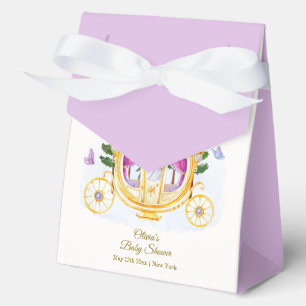 Pastel Fairytale Princess Carriage Baby Shower Favour Box