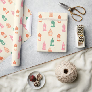 Pastel Fanous Lantern Wrapping Paper