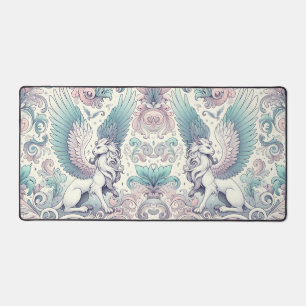 Pastel Fantasy Griffin  Desk Mat