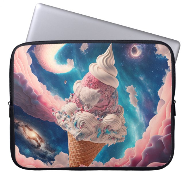 PASTEL FANTASY ICE CREAM CONE LAPTOP SLEEVE (Front)
