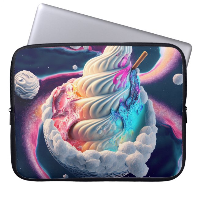PASTEL FANTASY ICE CREAM CONE LAPTOP SLEEVE (Front)