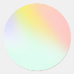 Pastel faux holo Trendy Classic Round Sticker