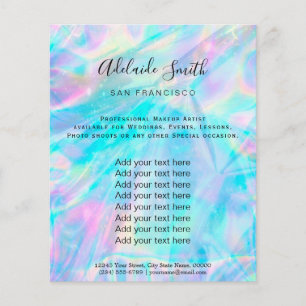pastel FAUX holographic iridescent Flyer