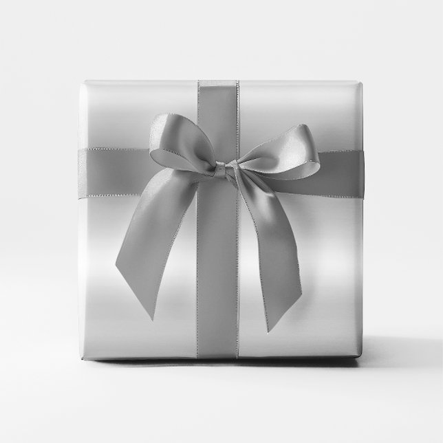 Pastel Faux Silver Grey Foil Ombre Wrapping Paper (Pastel Faux Silver Grey Foil Ombre Wrapping Paper)