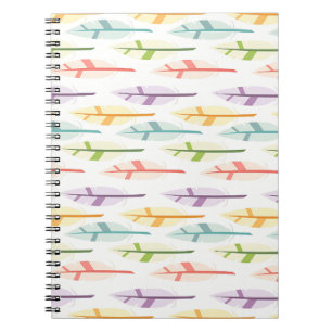 Pastel Feather Notebook